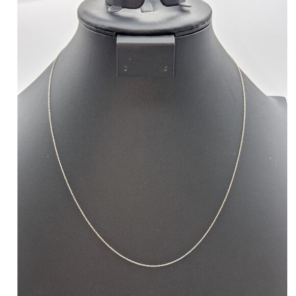 Vintage Marked & Tested 10K White Gold Dainty 20.5" Chain Necklace - Picture 5 of 5